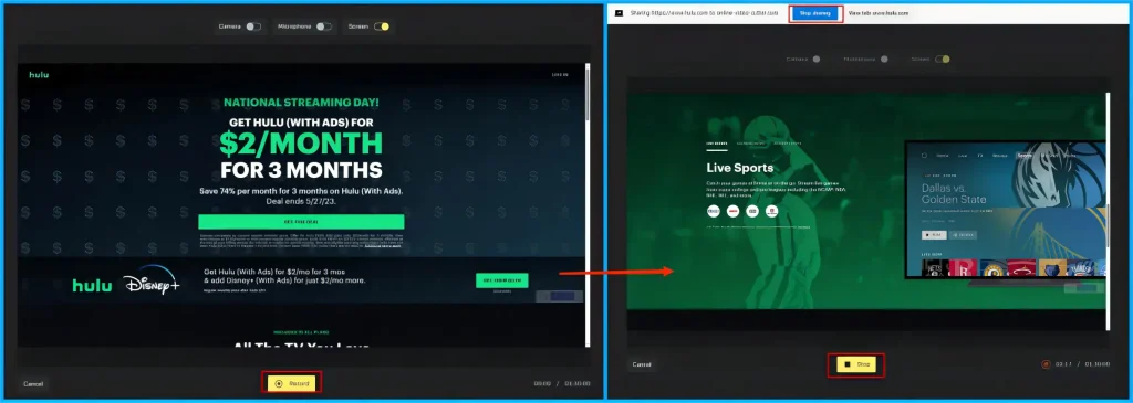 how to record on hulu live online with 123 apps 2