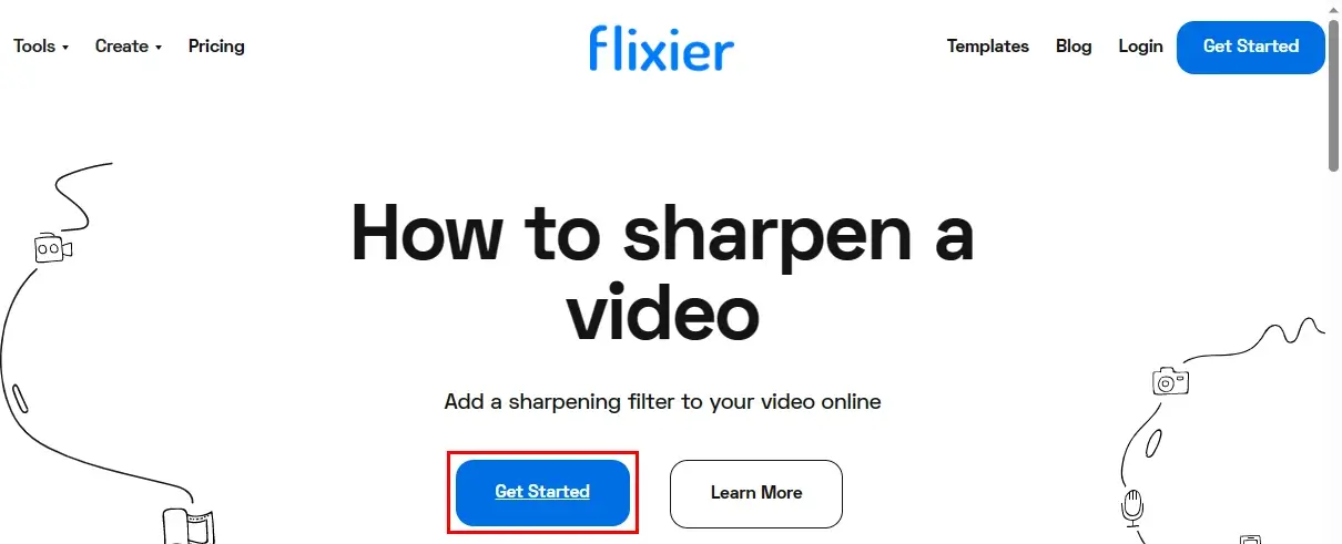 how to sharpen a video online via flixier 1