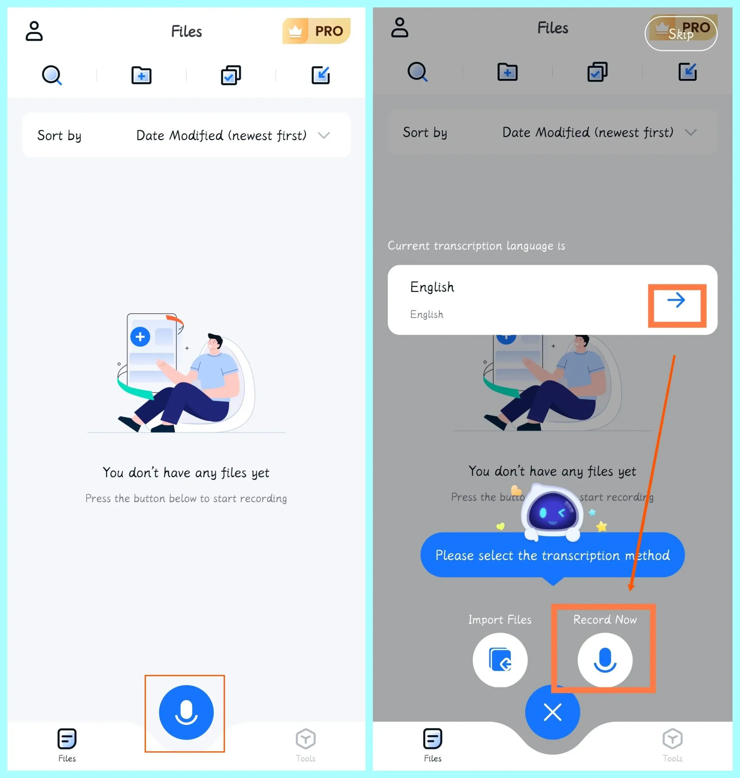 how to transcribe a lecture on android using workintool transvoice 1