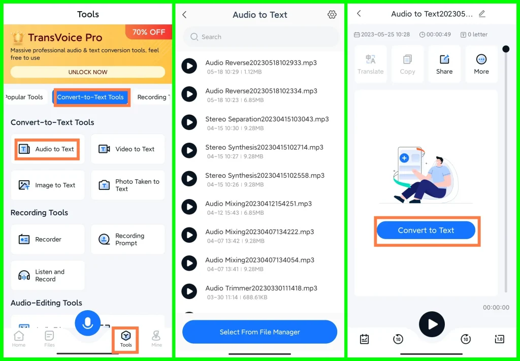 how to transcribe a podcast with recorded podcast in a podcast transcript generator workintool transvoice 1