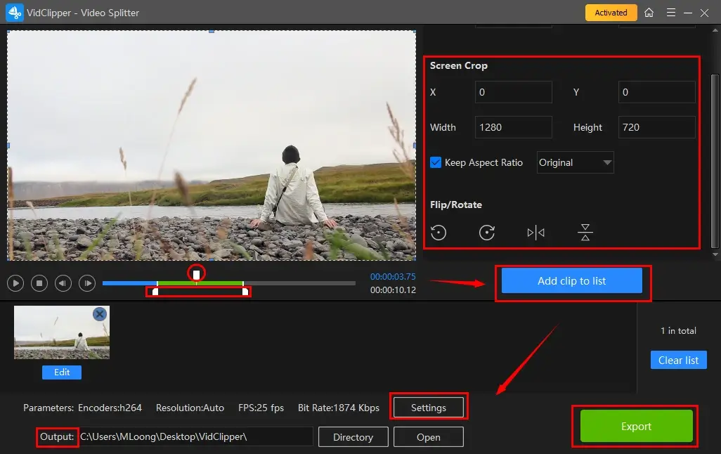 how to trim a video on windows with workintool vidclipper