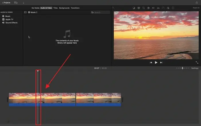 how to trim video in imovie 1