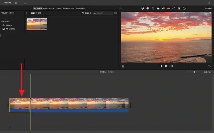 how to trim video in imovie 2
