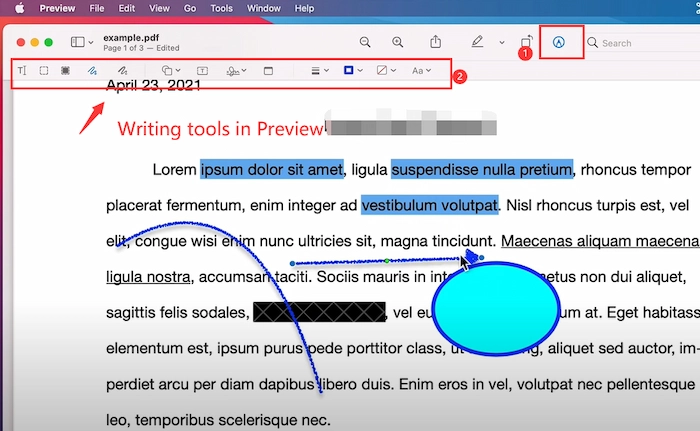 how to wirte on a pdf in preview mac