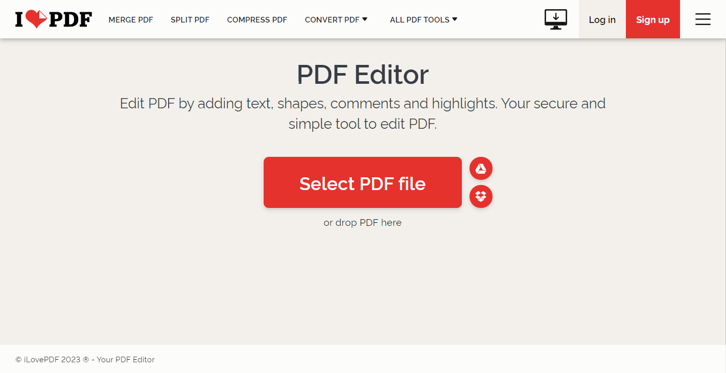 how to write on a pdf in ilovepdf