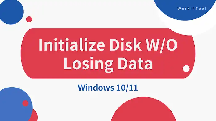 initialize disk without losing data