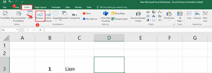 insert pdf into excel as image