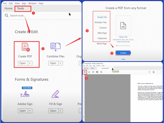 make a pdf from existing file in adobe