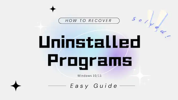 recover uninstalled programs windows