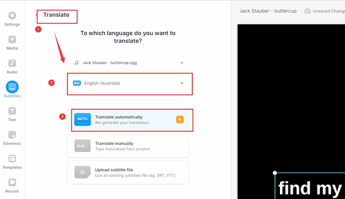 translate audio to english subtitle online