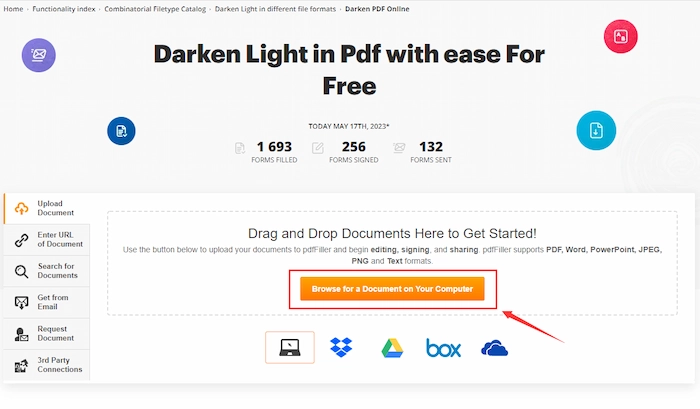 upload pdf to pdffiller online