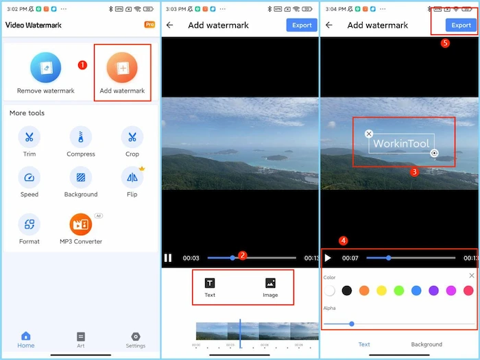 add watermark to video on android
