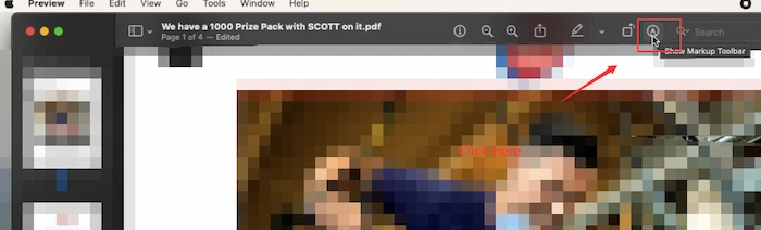 click show markup toolbar in preview