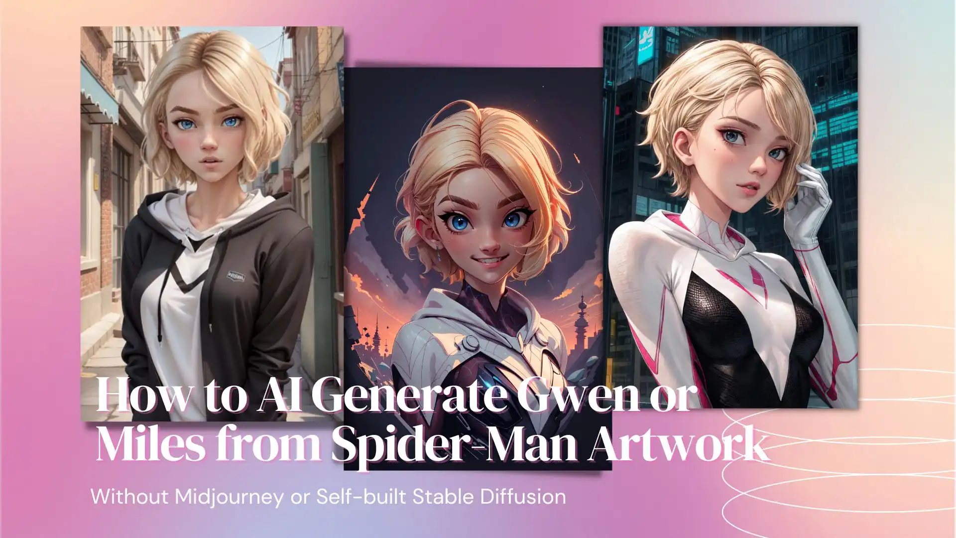 how to ai generate gwen or miles from spider-man artwork poster