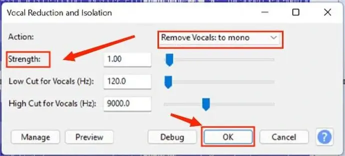 how to make a song an instrumental on mac in audacity 2