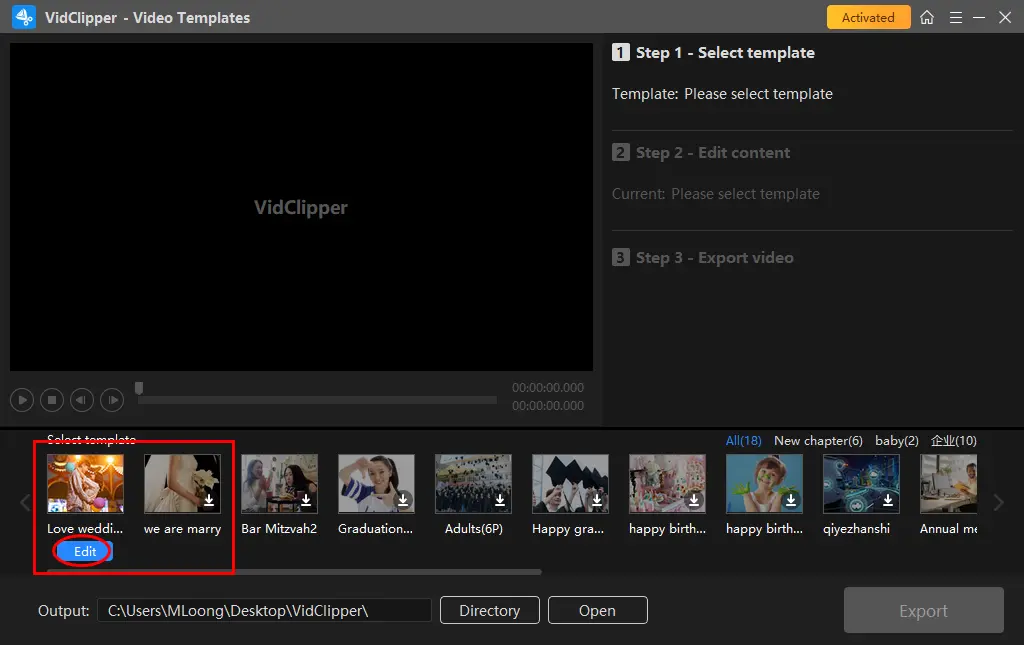 how to make a wedding video on windows using workintool vidclipper video templates 1