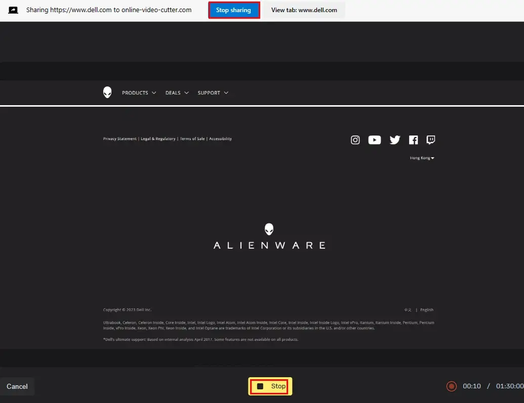 how to screen record on alienware online with 123 apps 4