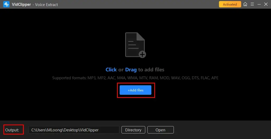 import music files to workintool vidclipper