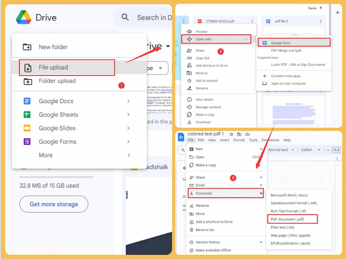 remove background from pdf in google drive