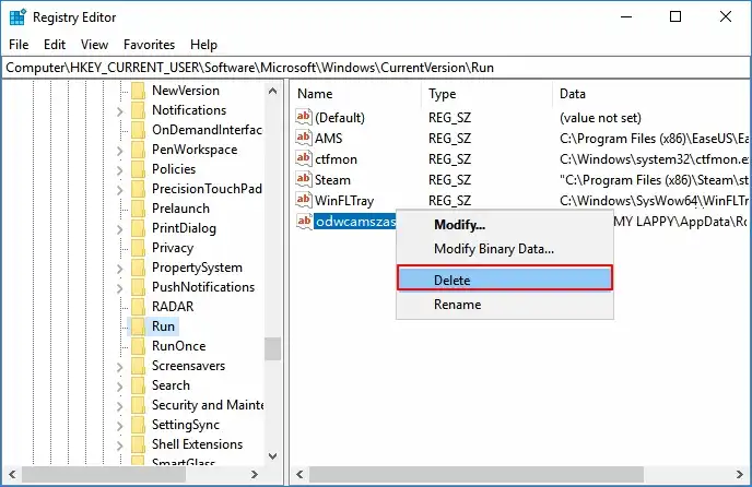 remove shotcut virus via registry