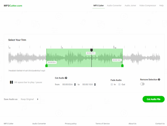 online audio trimmer