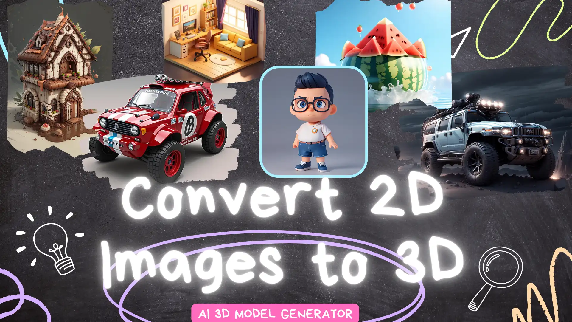 Convert 2D Images to 3D–AI 3D Model Generator