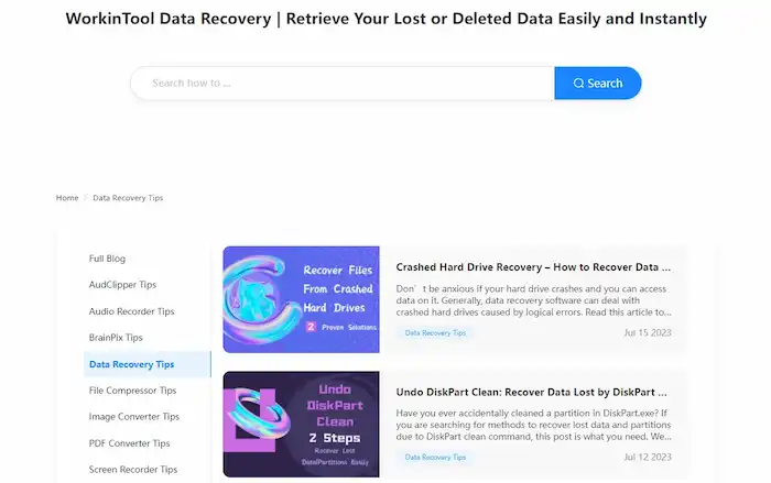 data recovery tips