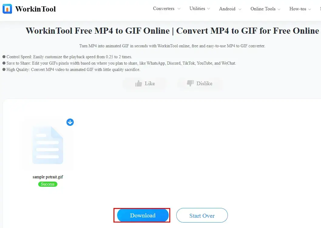 How to Convert  Video to GIF Image using Online Tool 