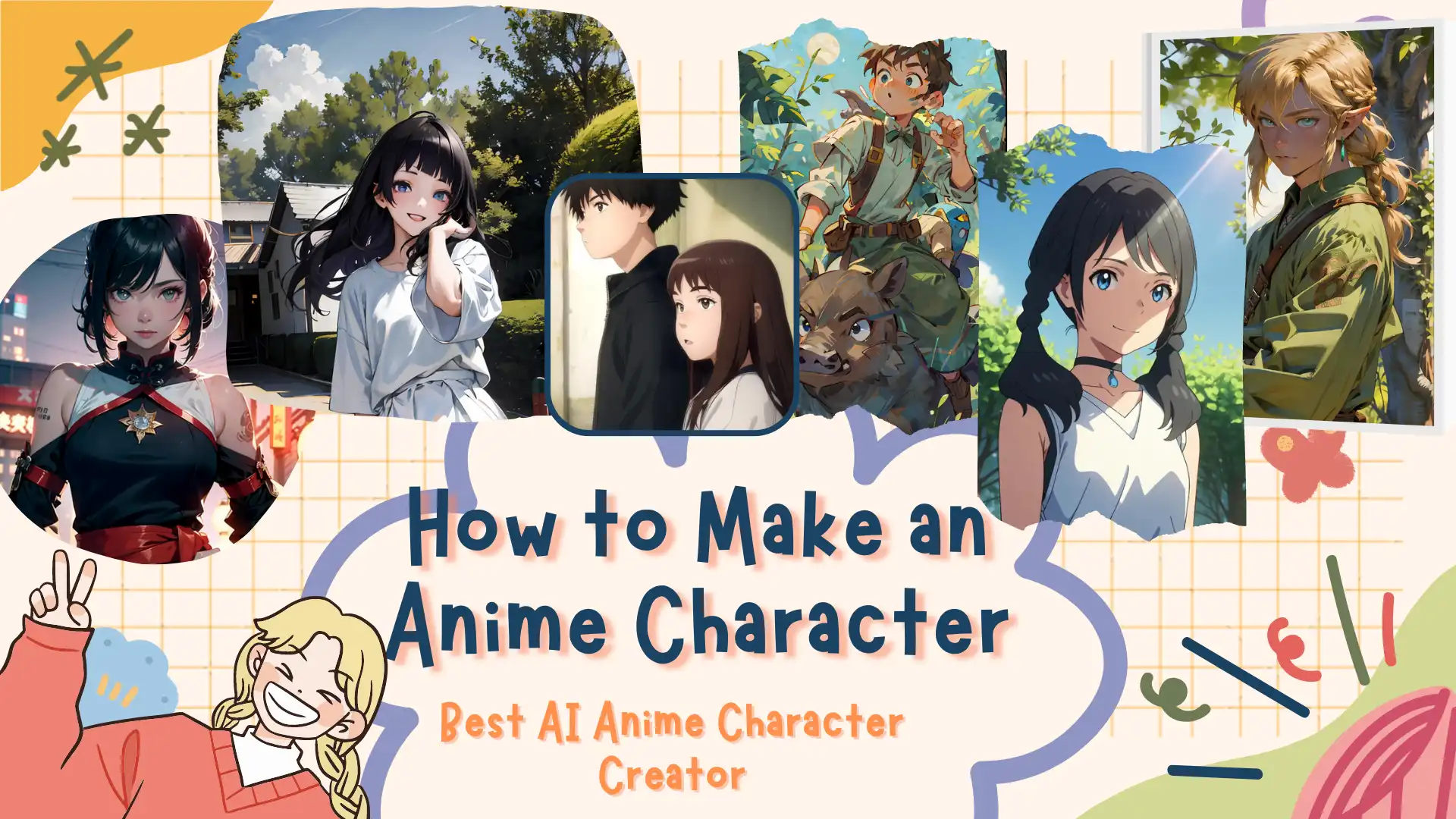 how to make an anime character post