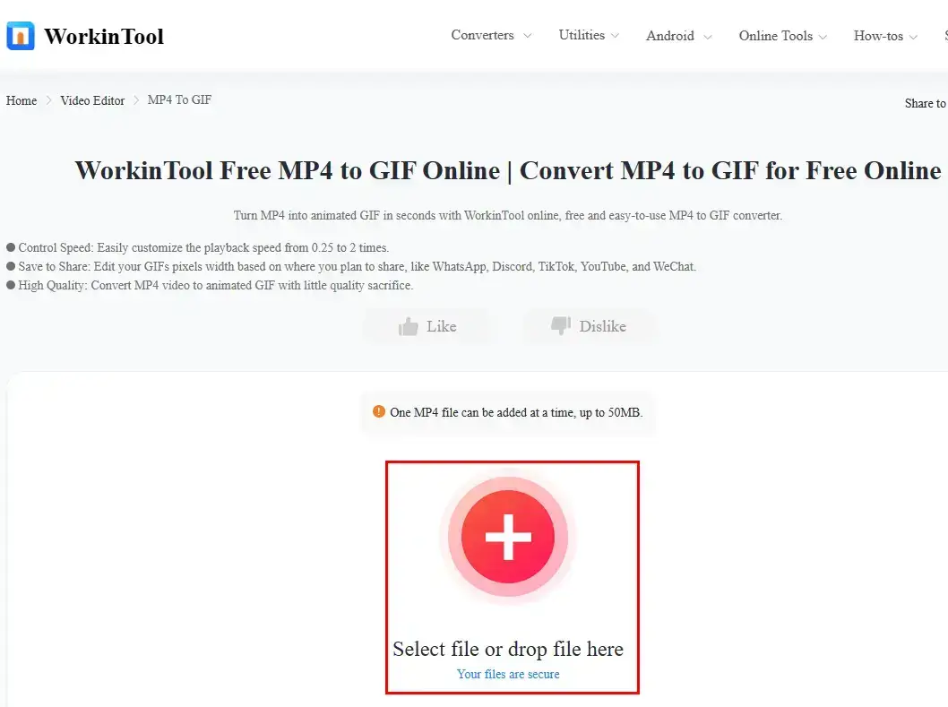 Conversor gratuito de vídeo para Gif - Converta MP4 para Gif Online