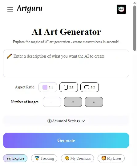 ai album cover generator artguru text to image