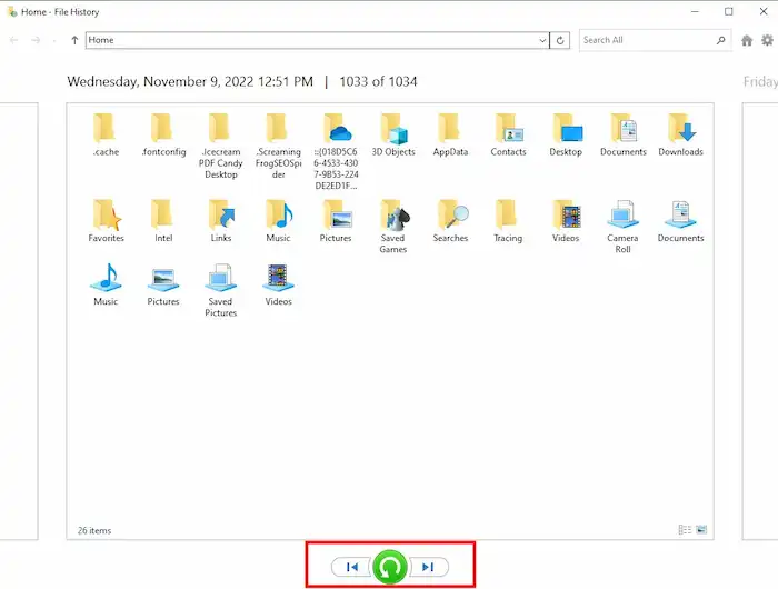 file history repair deleted mp4 files