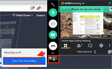 how to record gotomeeting with its inbuilt screen recorder