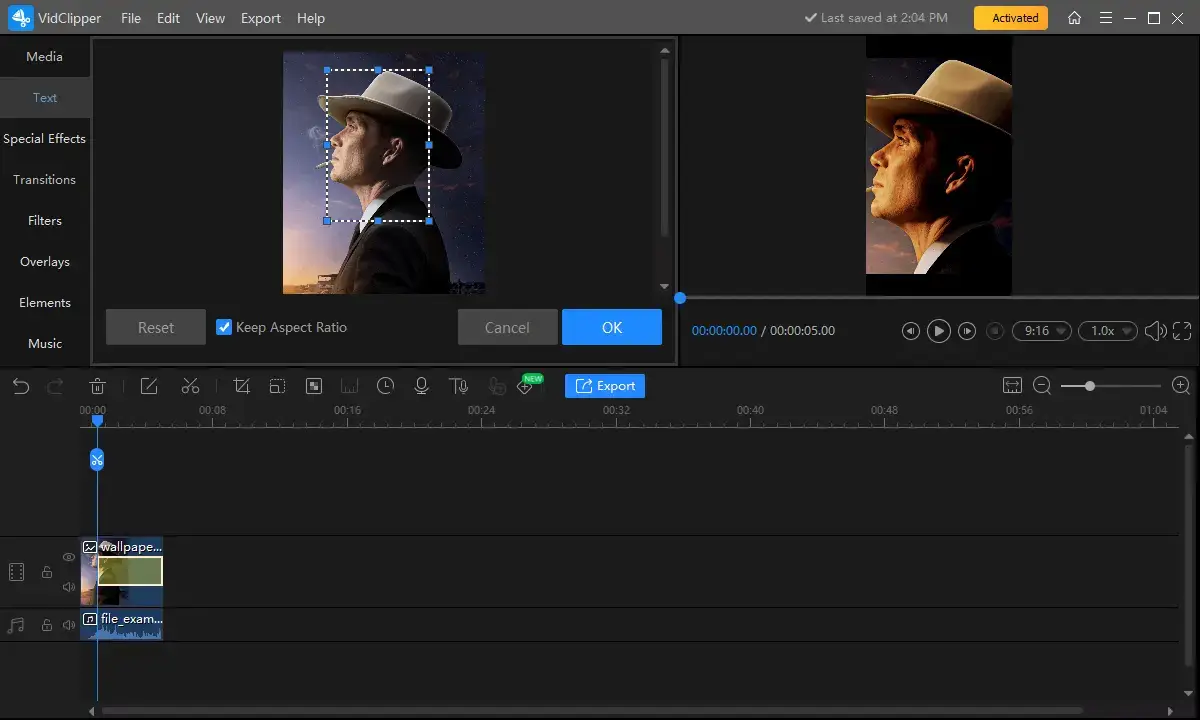 how to make a video look like oppenheimer using workintool vidclipper zoom