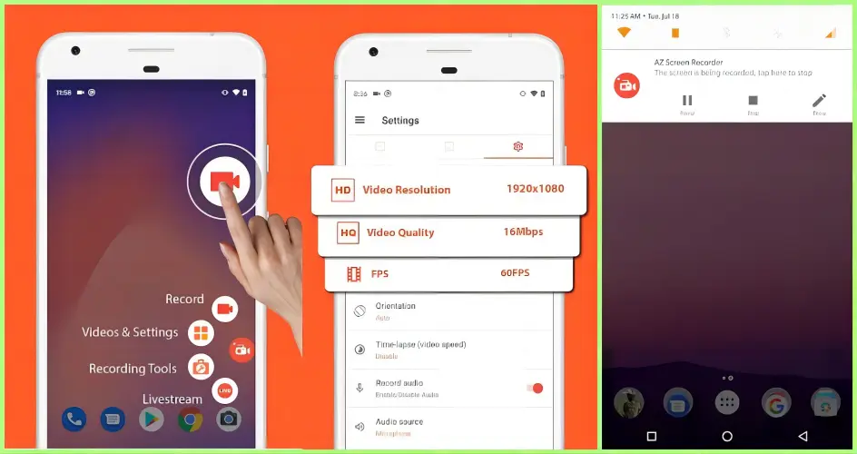 how to screen record on snapchat with az screen recorder