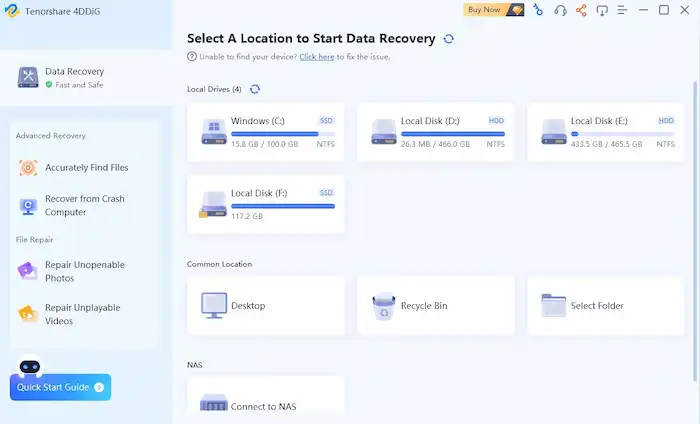 tenorshare 4ddig data recovery