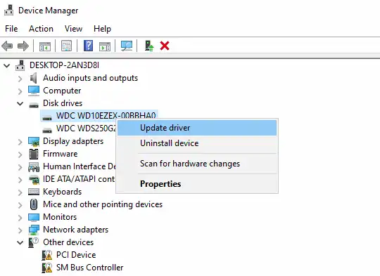 update device driver to recover files from corrupted sd card