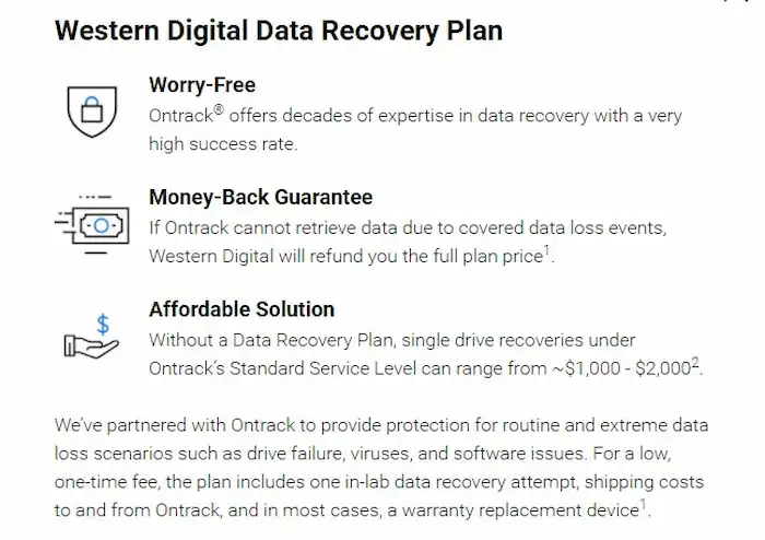 western digital data recovery plan
