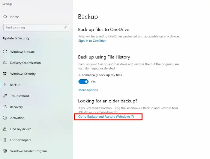 backup and restore windows 7