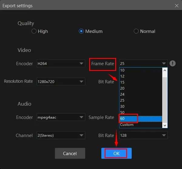 how to convert video to 60 fps on windows in workintool vidclipper 3