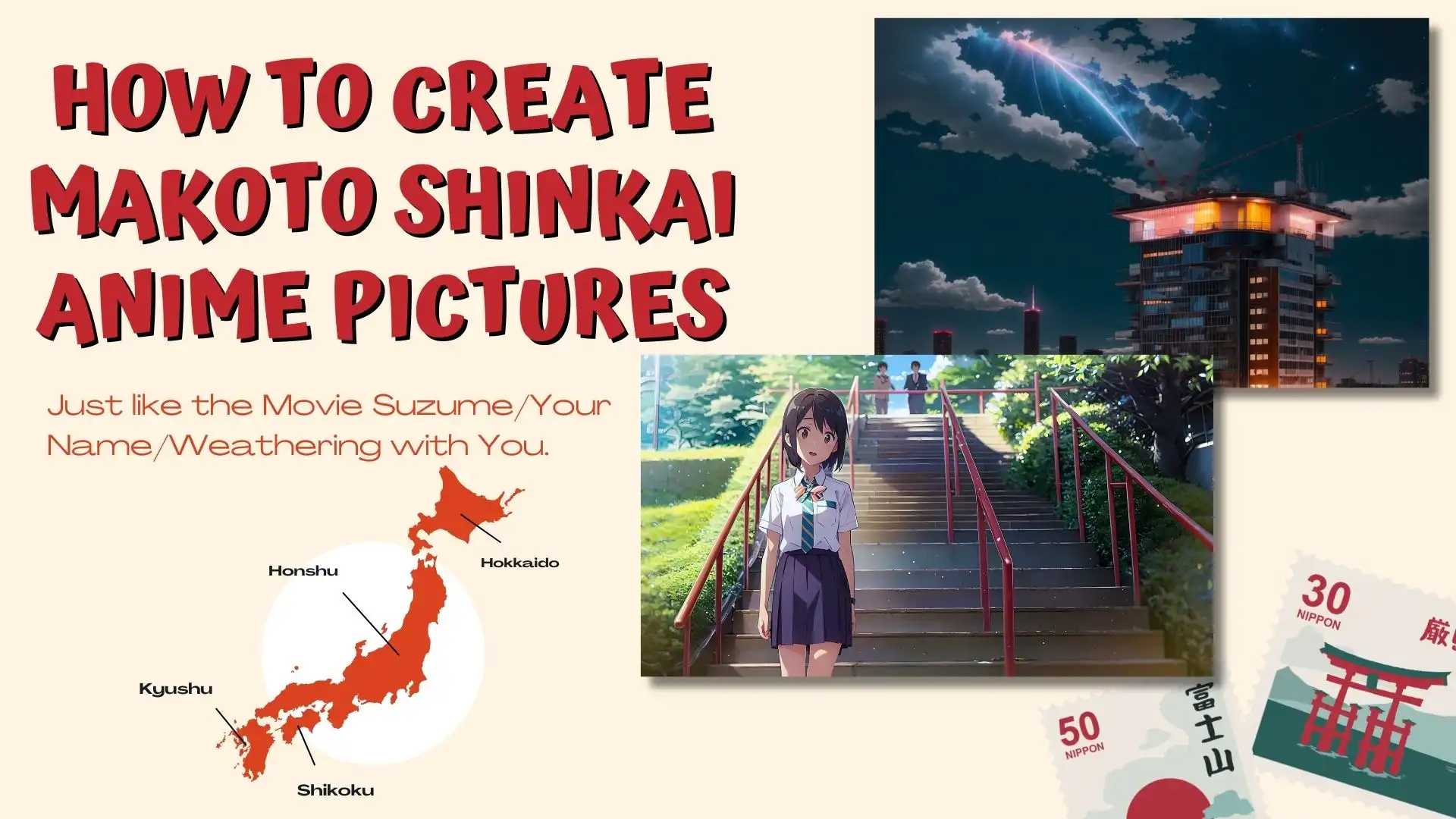 how to create makoto shinkai anime post