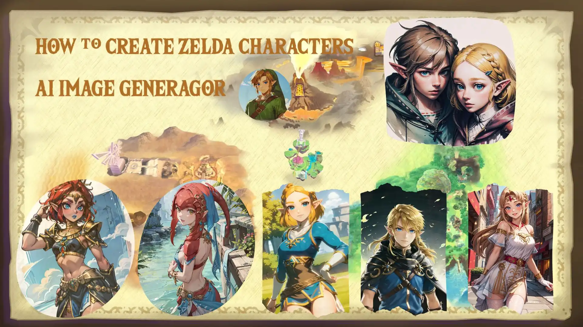 how to create zelda characters poster