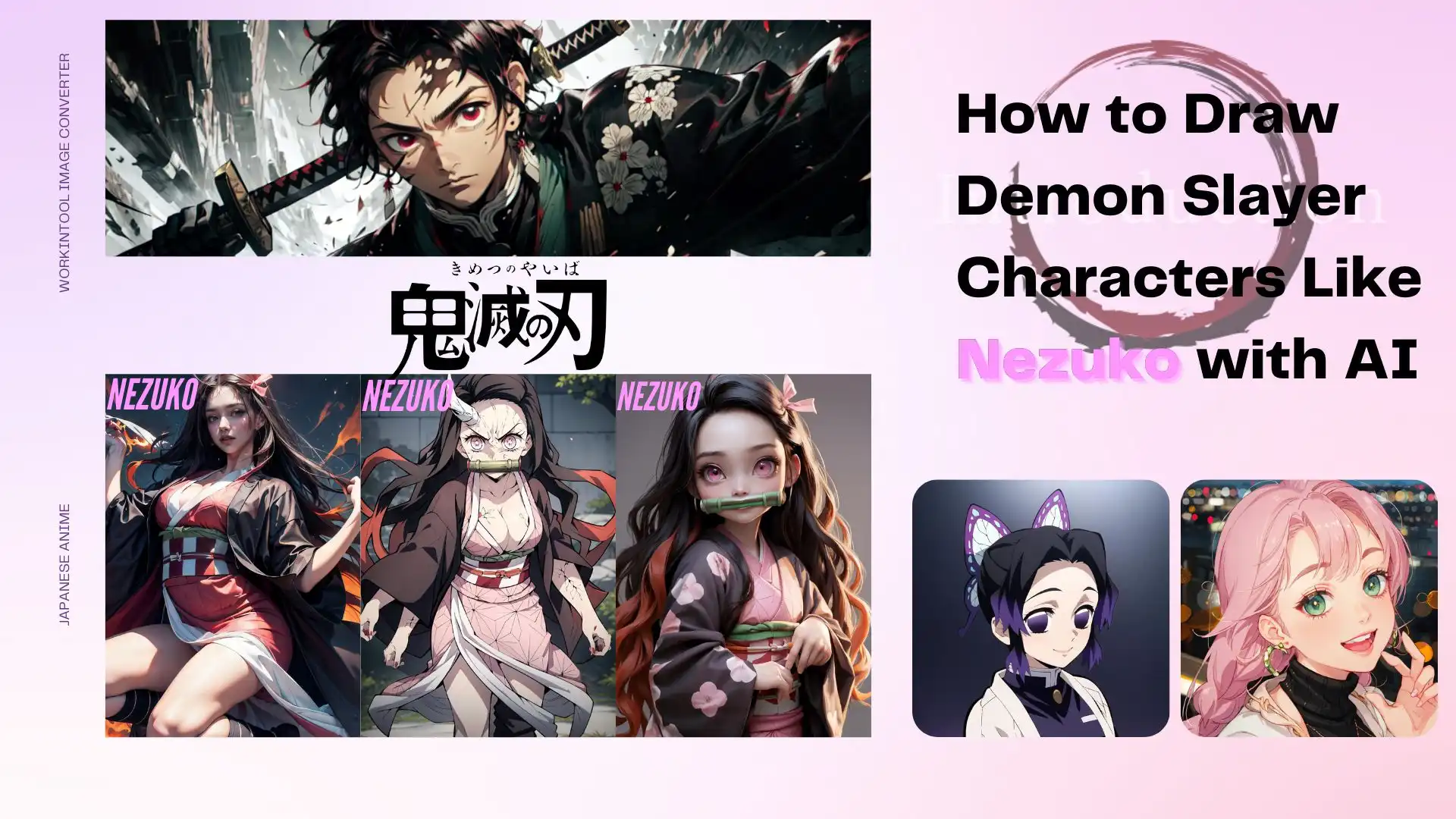 how to draw demon slayer characters post