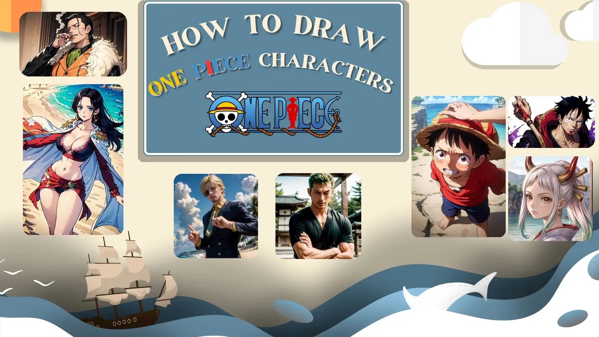 How to Draw ONE PIECE Characters Like Luffy with AI