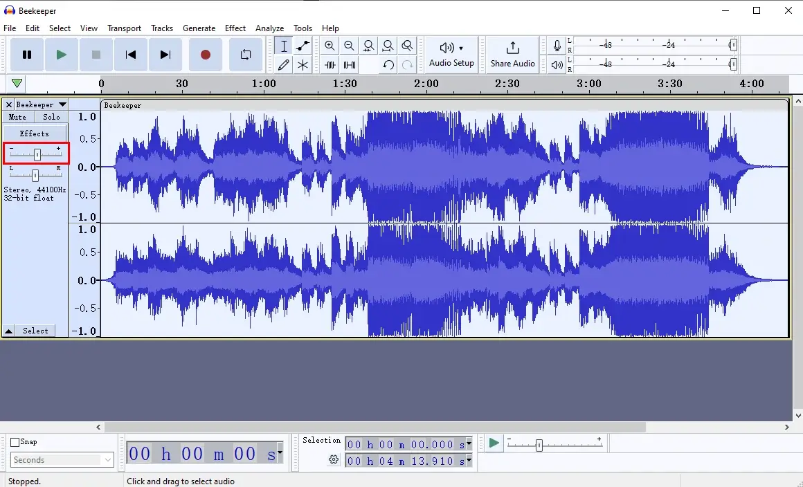 how to increase audio volume in audacity volume changer
