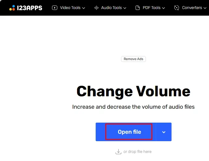 how to increase audio volume online in 123 apps 1