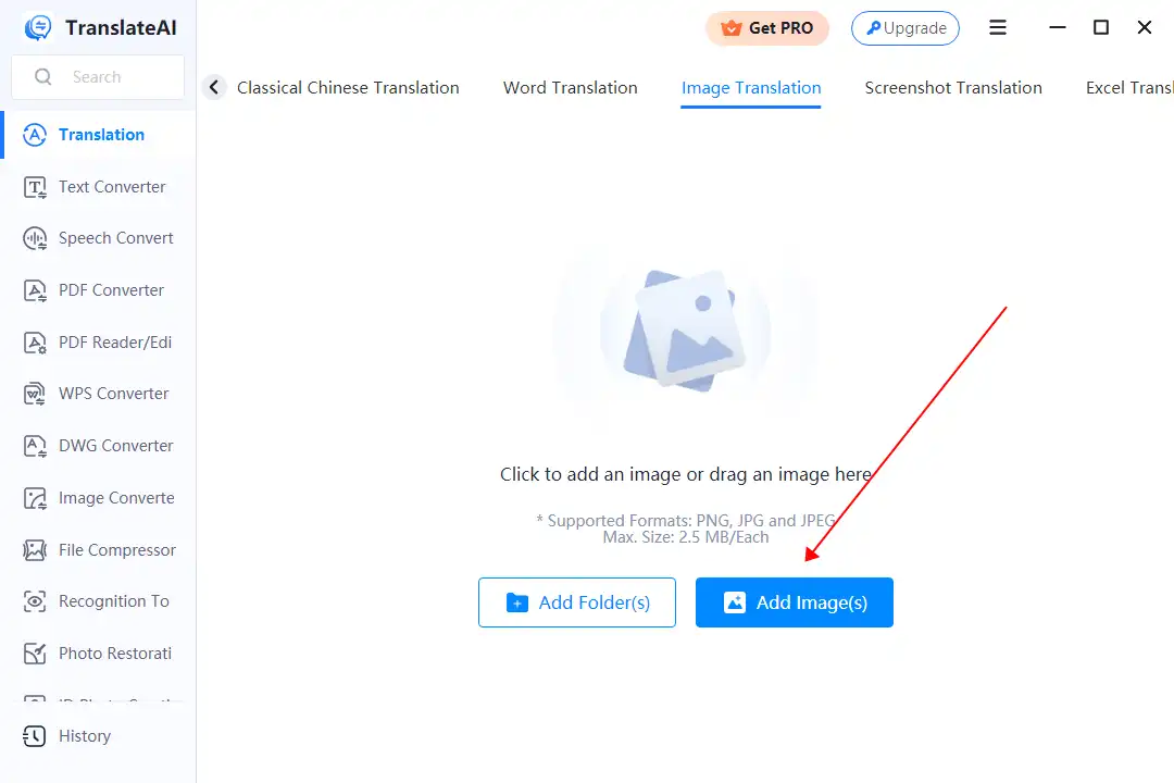 how to translate a picture workintool 2