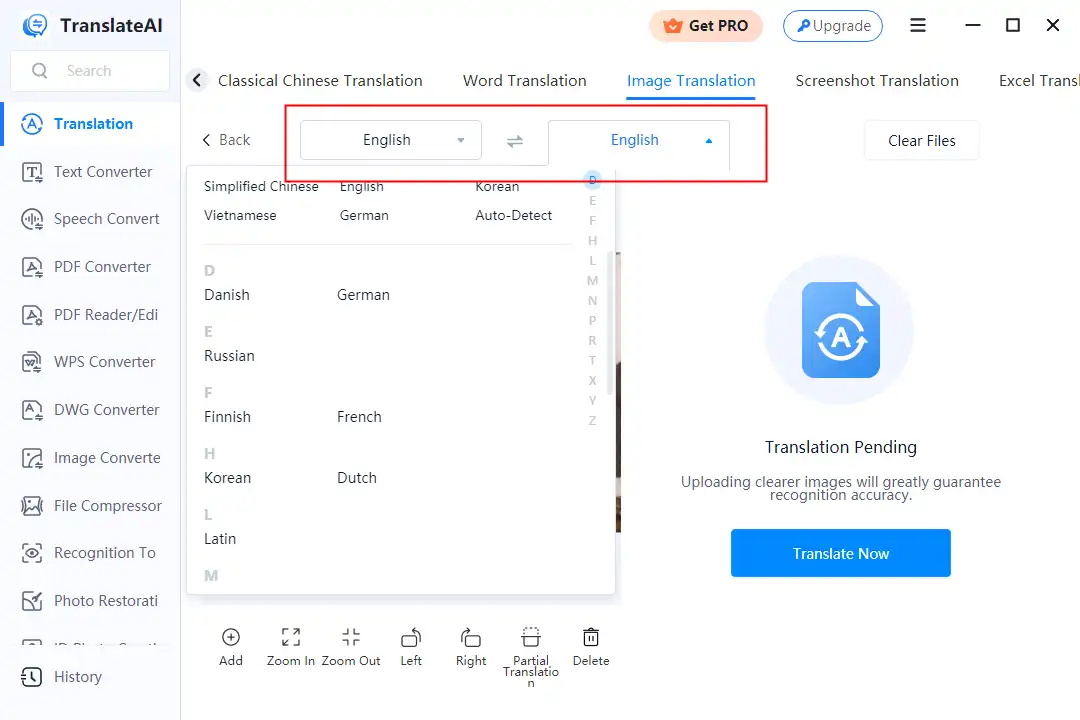 how to translate a picture workintool 3