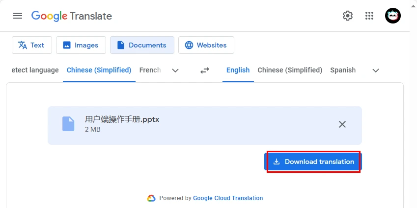 how to translate a powerpoint on mac in google translate 3
