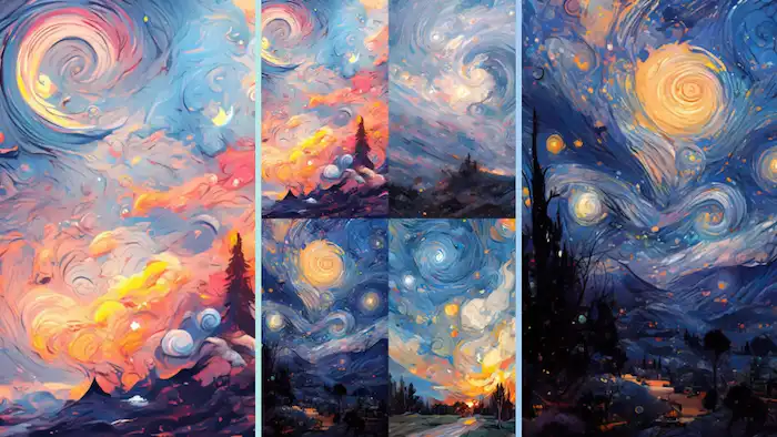 van gogh starry night painting style